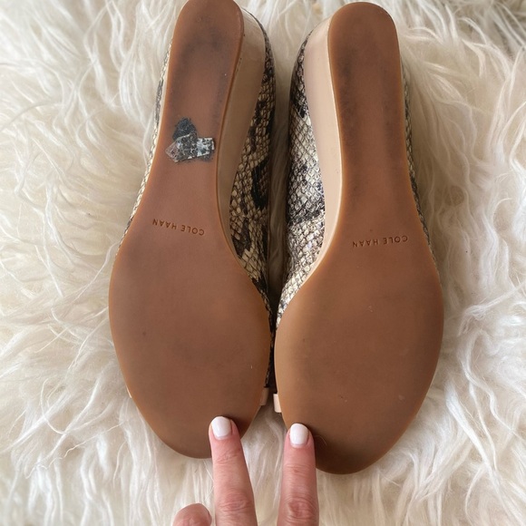 Cole Haan Beige and Snake Print Wedges - Picture 6 of 8
